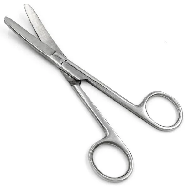 PI-02-1110.1. Ножиці операційні, вертикально-зігнуті, тупокінцеві, 115 мм. PARADISE